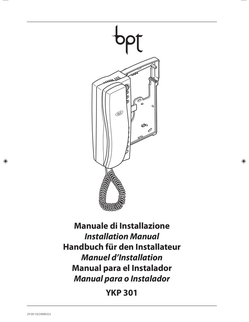 Bpt YKP 301 User manual