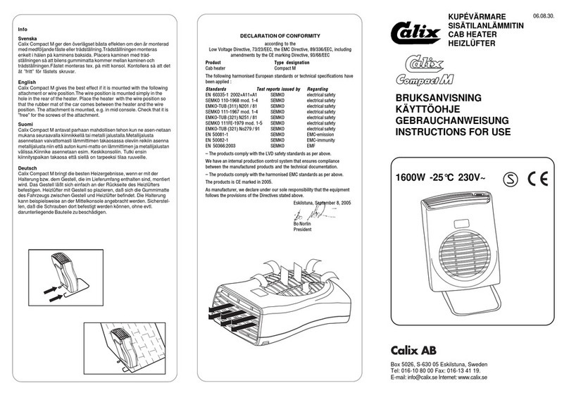Calix AB Compact M User manual