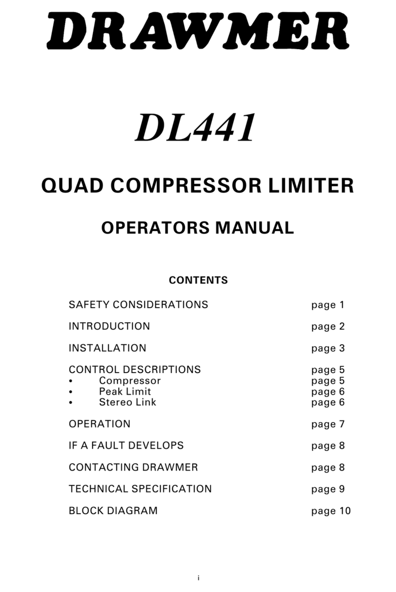 Drawmer dl441 Operator's manual