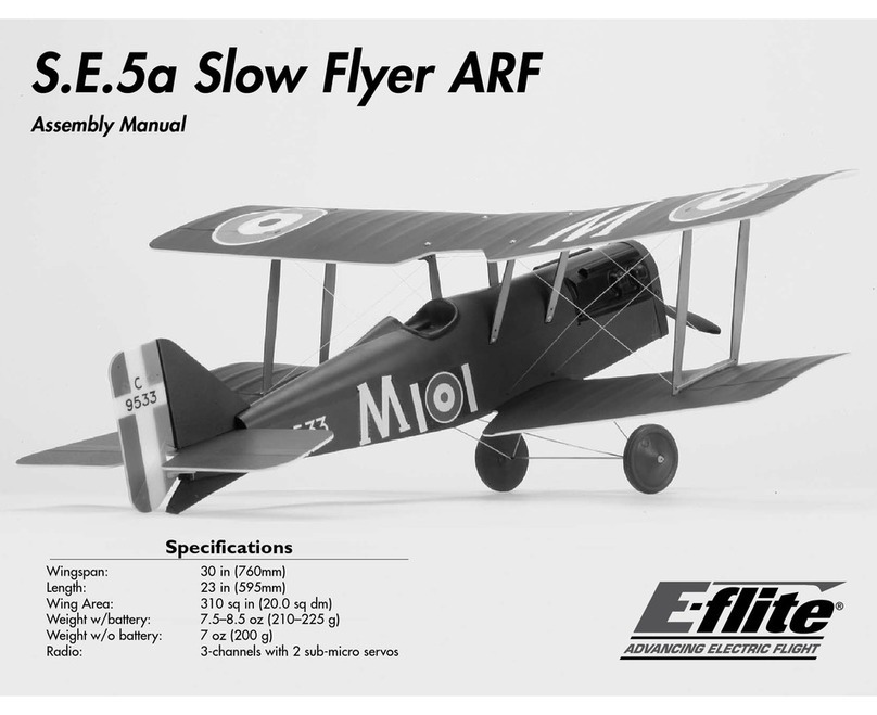 E-FLITE S.E.5a Slow Flyer ARF EFL1925 Assembly manual