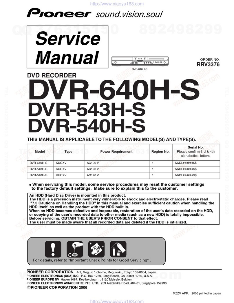 Pioneer DVR-543H-S User manual