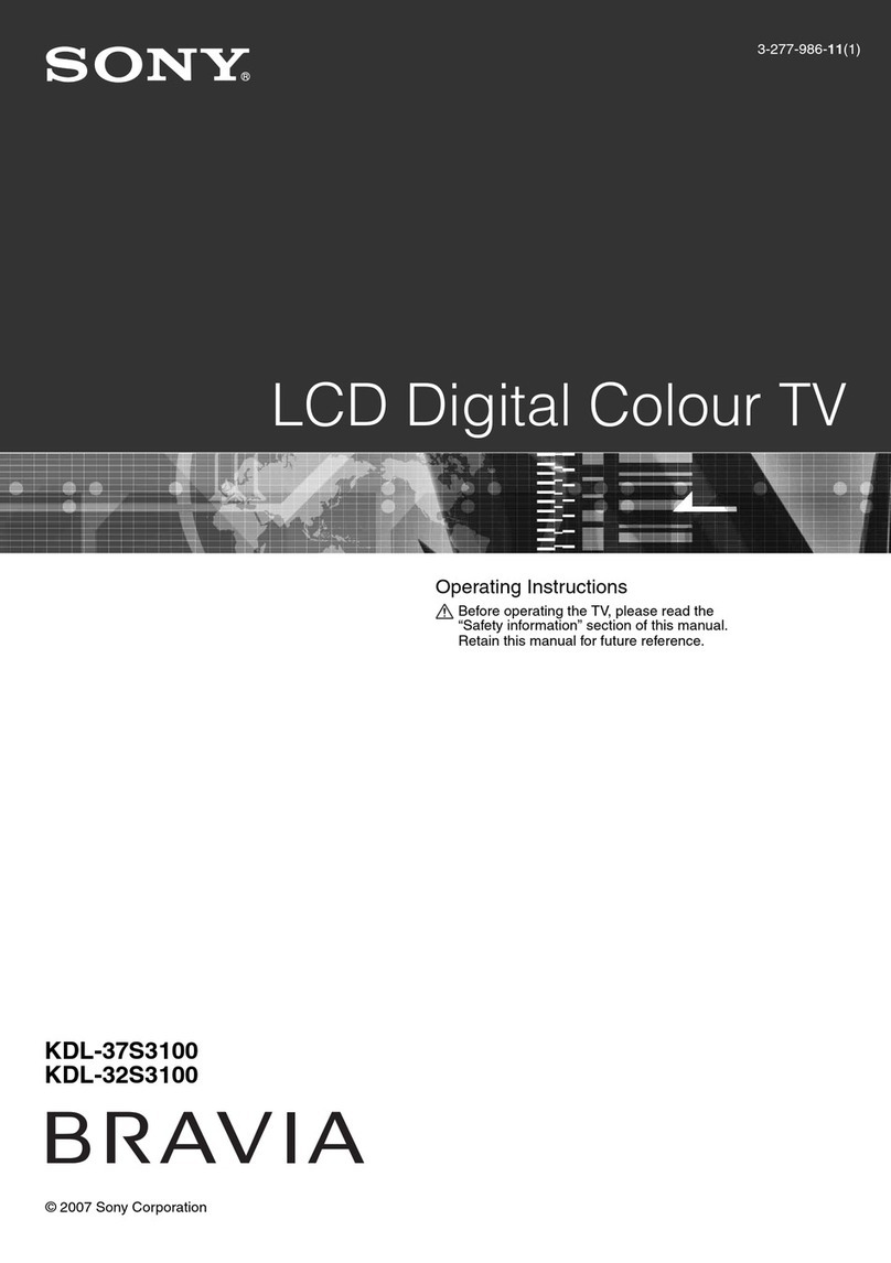 Sony KDL-37S3100 User manual