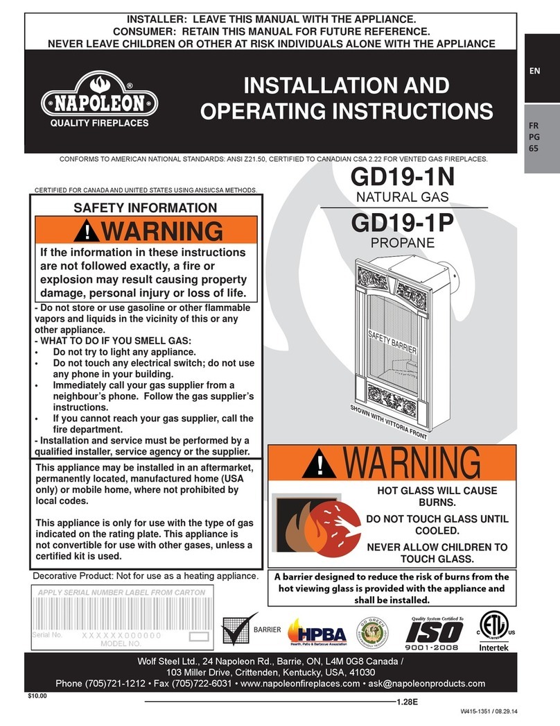 Napoleon GD19-1N User manual