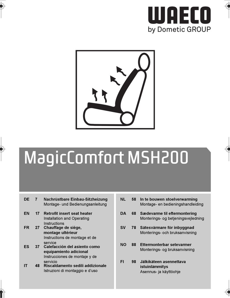 Waeco MagicComfort MSH200 Installation and operating instructions