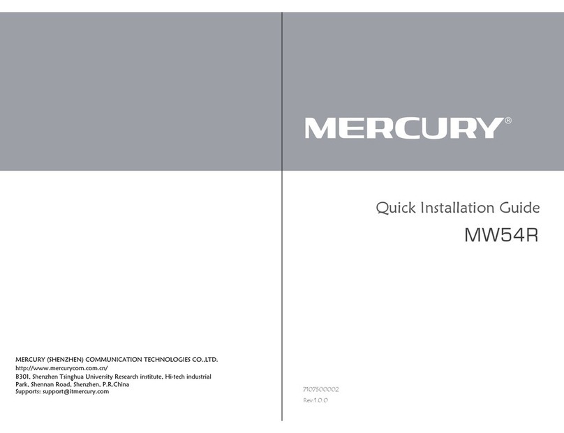 Mercury MW54R User manual