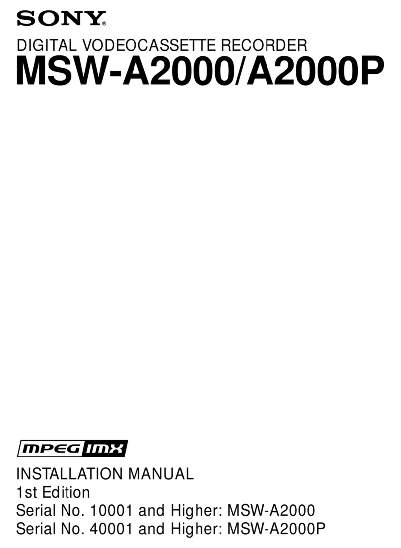 Sony MSW-A2000 User manual Sony MSW-A2000 User manual