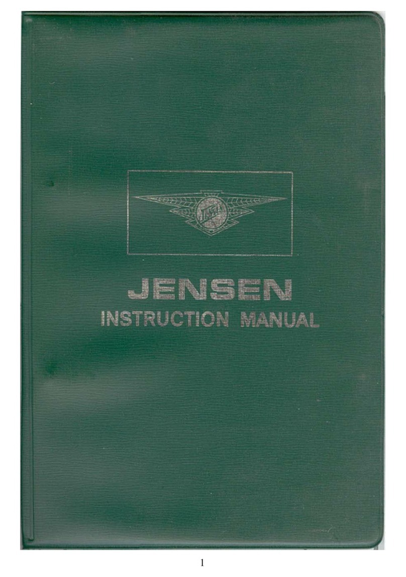 Jensen C-V8 III User manual