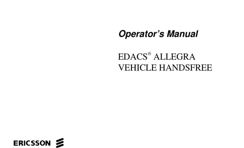 Ericsson ALLEGRA EDACS Operator's manual Ericsson ALLEGRA EDACS Operator's manual