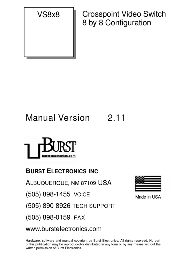 Burst Electronics VS8X8 instruction manual