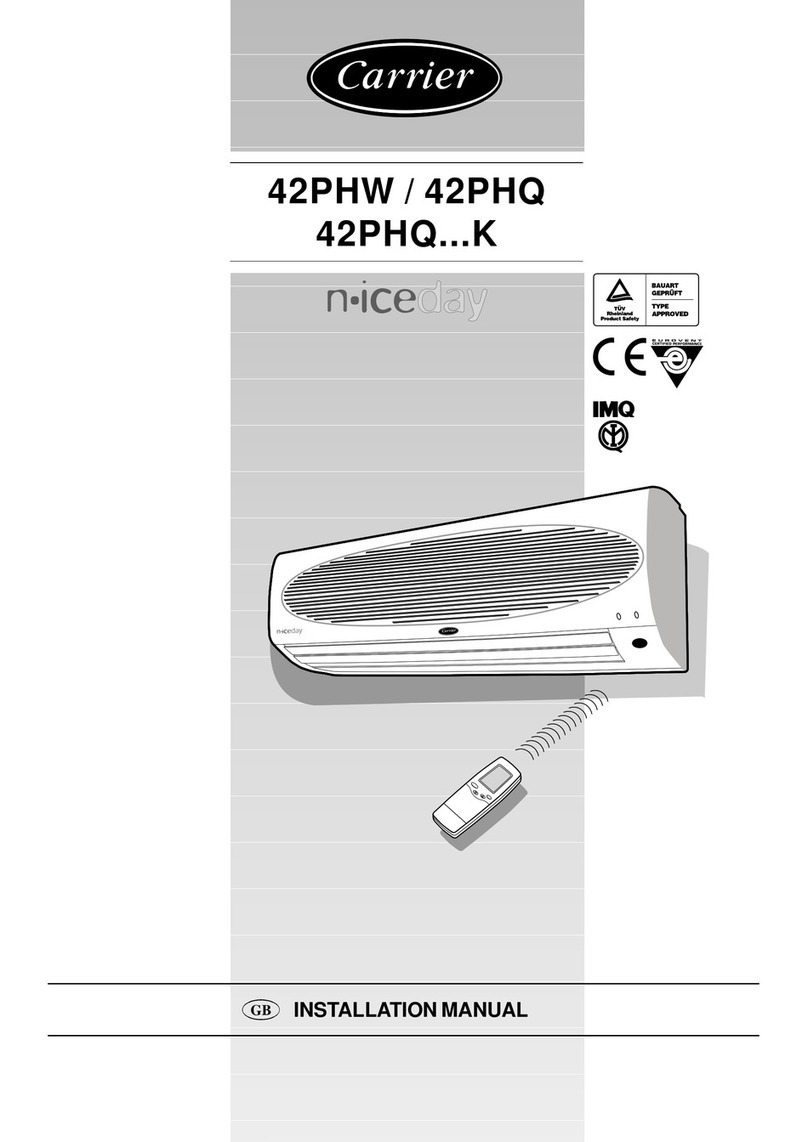 Carrier 42PHW007 installation manual