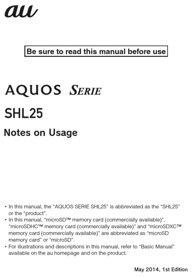 AU Aquos SHL25 Quick start guide