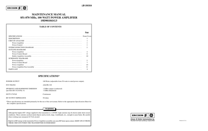 Ericsson 19D901841G3 User manual