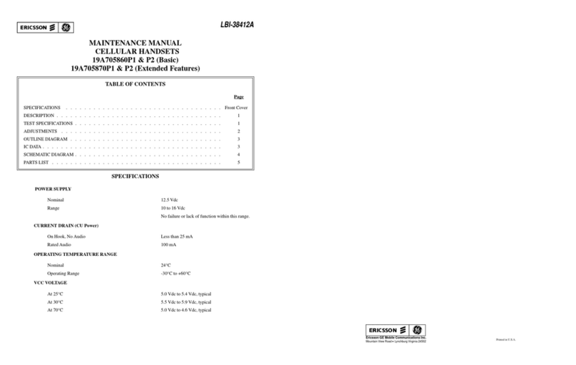 Ericsson 19A705860P1 User manual