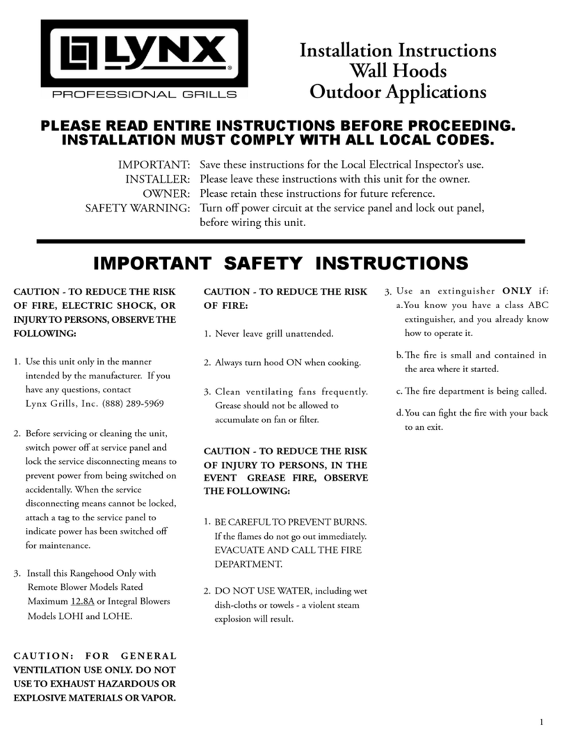 Lynx LOH36 installation instructions