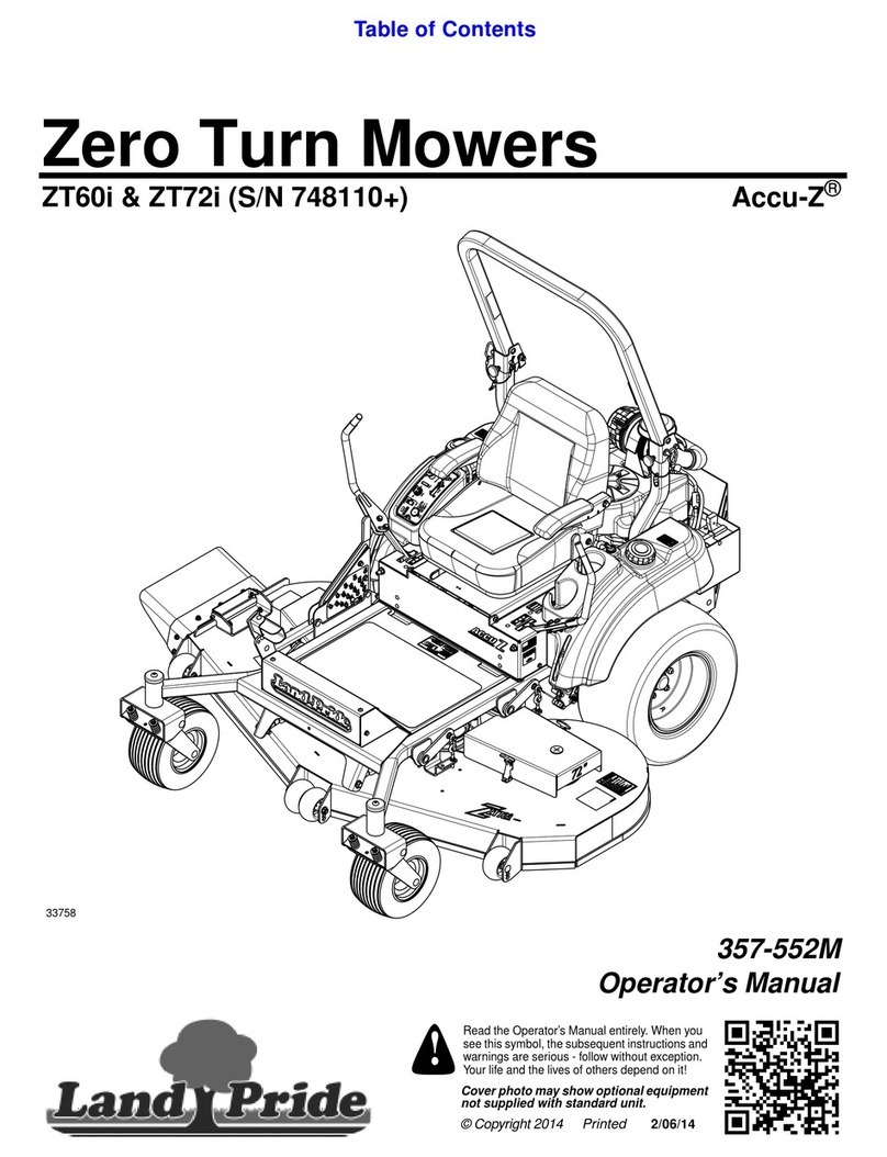 Land Pride ACCU-Z ZT60i Operator's manual