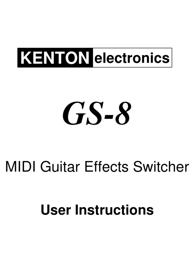 Kenton GS-8 User instructions