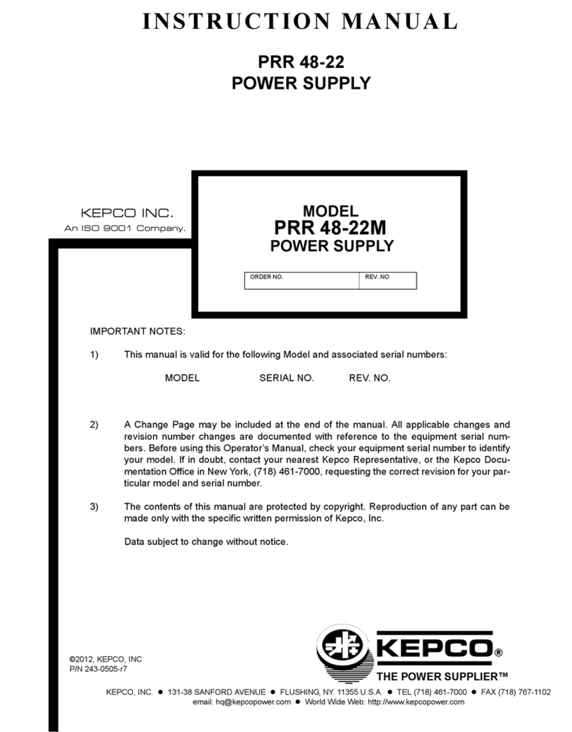 KEPCO PRR 48-22M User manual