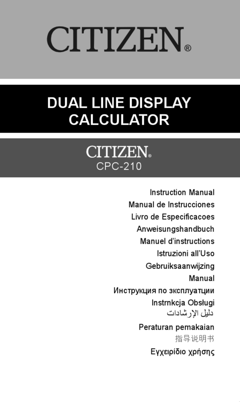 Citizen CPC-210 User manual Citizen CPC-210 User manual