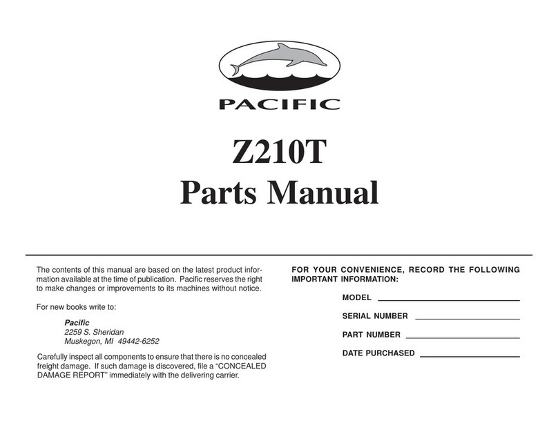 Pacific Z210T parts manual