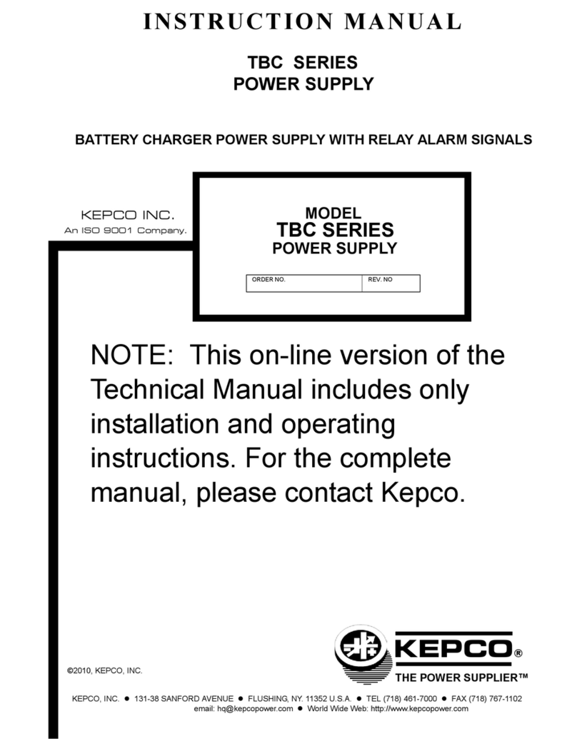 KEPCO TBC Series instruction manual