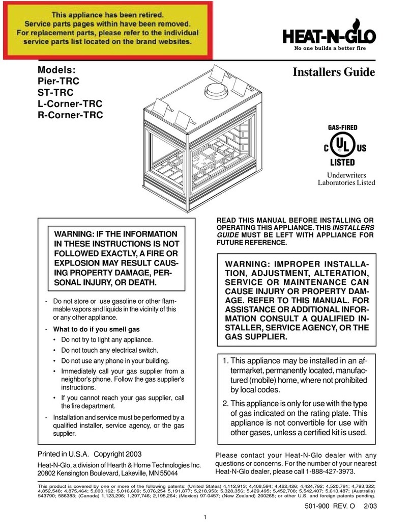 Heat-N-Glo Pier-TRC Assembly instructions