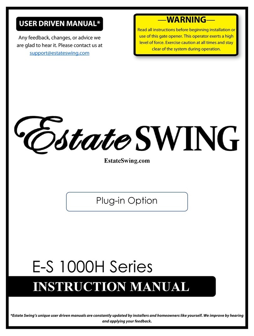 Estate Swing E-S 1000H Series instruction manual