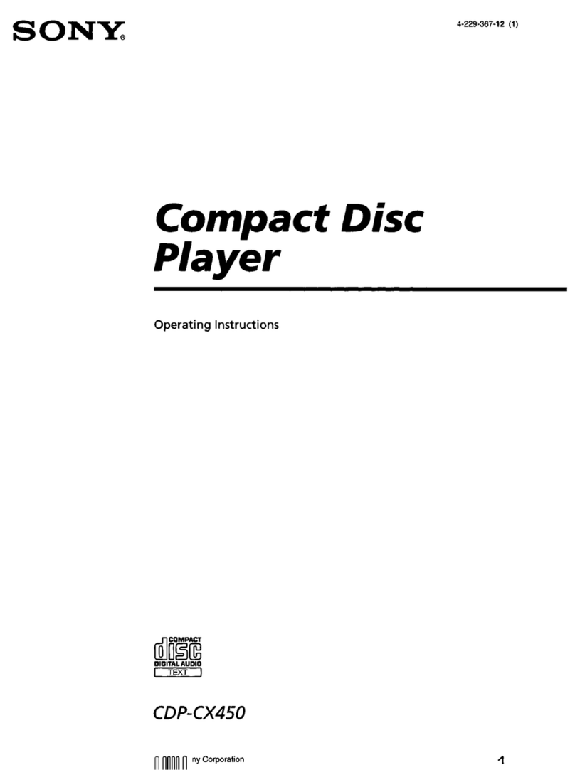 Sony CDP-CX450 - Compact Disc Player User manual