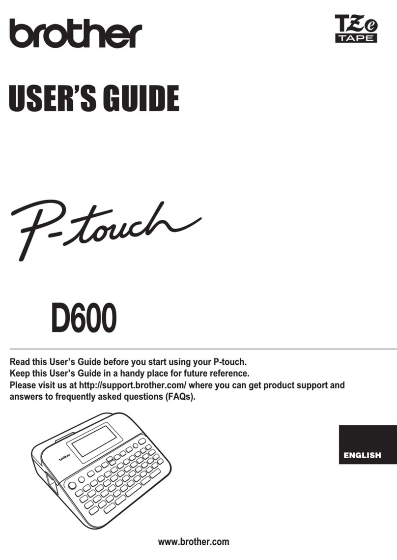 Brother P-Touch D600 user guide