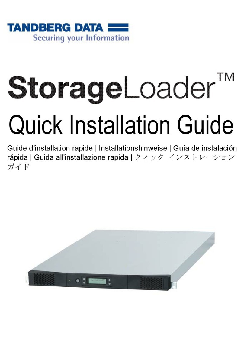 Tandberg Data StorageLoader Quick installation guide