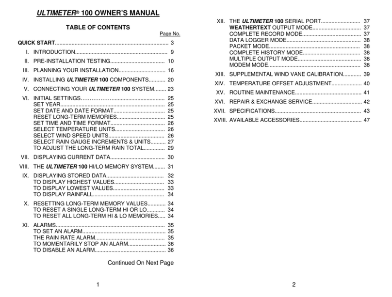 Peet Bros ultimeter 100 owner's manual