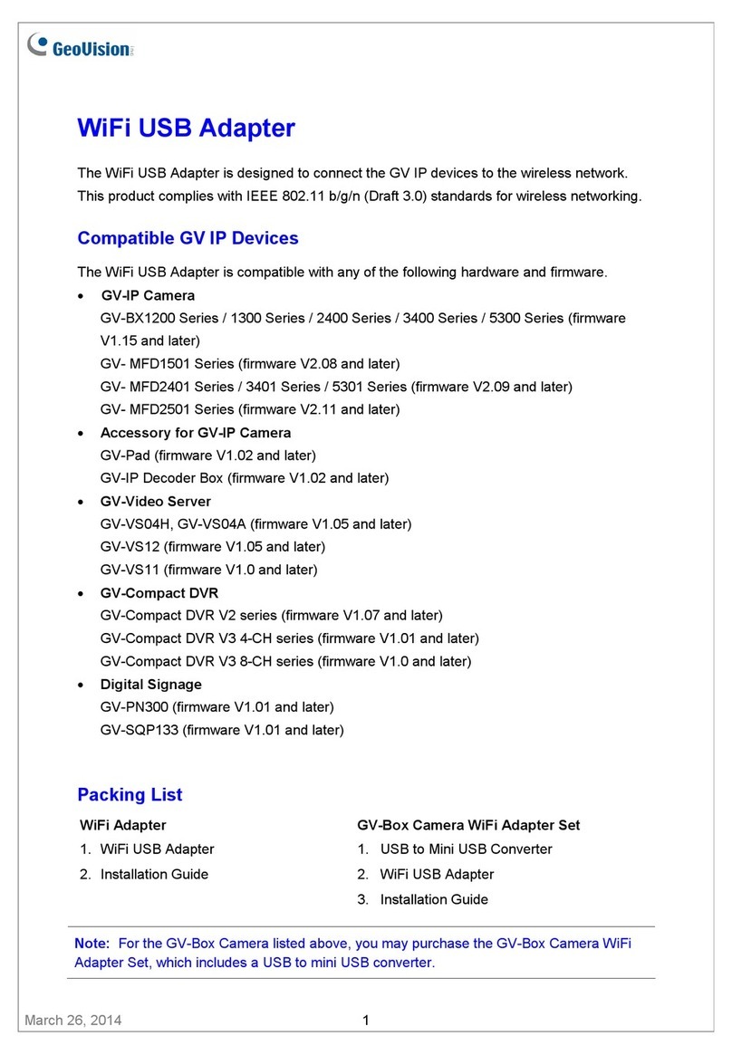 GeoVision GV-BX V2 instruction manual