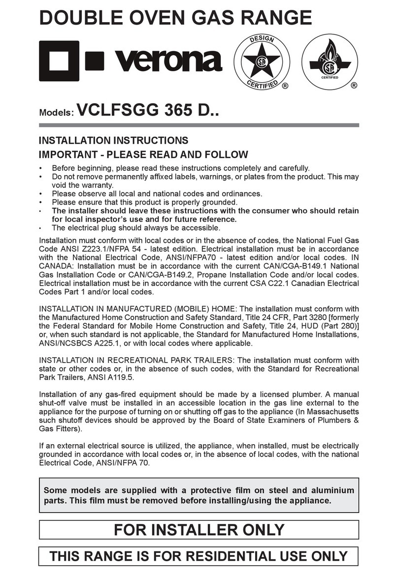 Verona VCLFSGG 365 D Series installation instructions