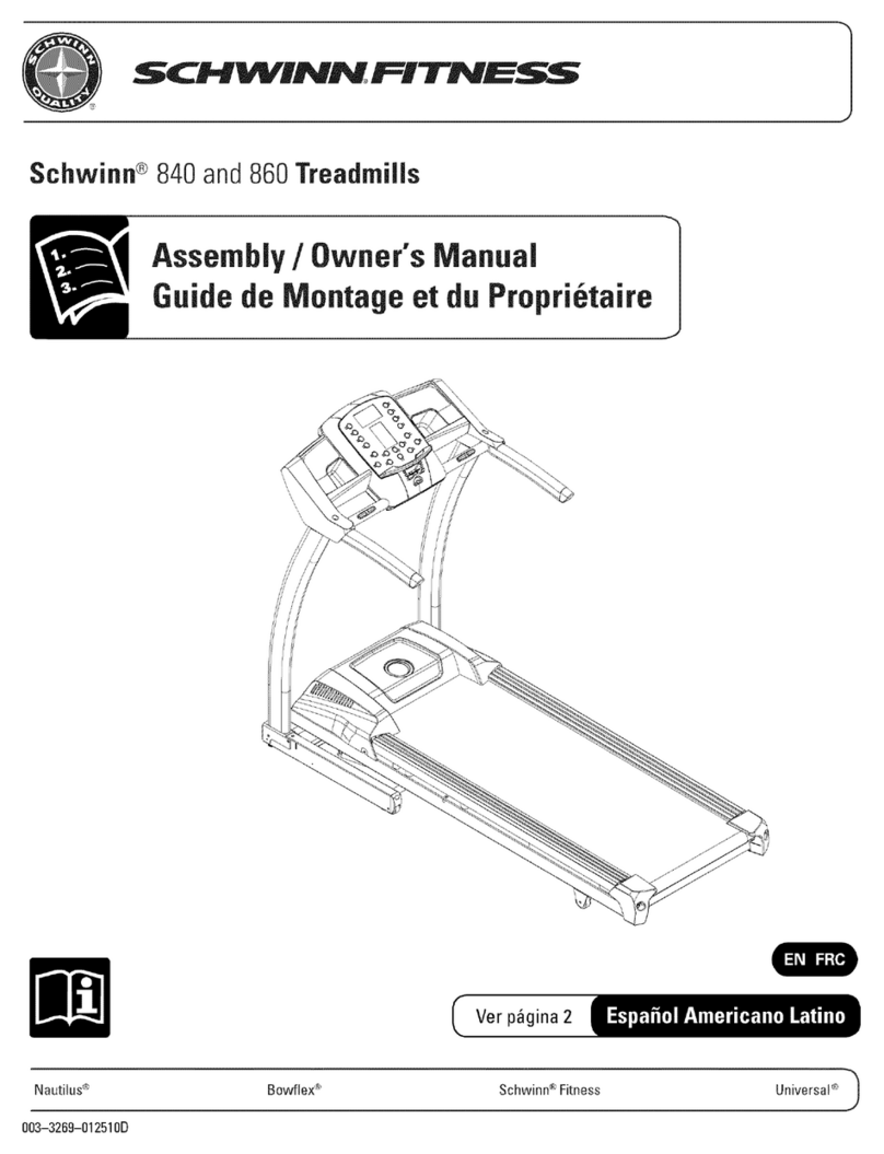 Schwinn 840 Assembly and owner's manual