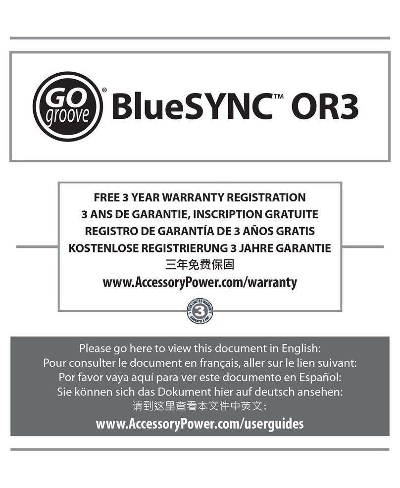 Go groove BlueSYNC OR3 user manual