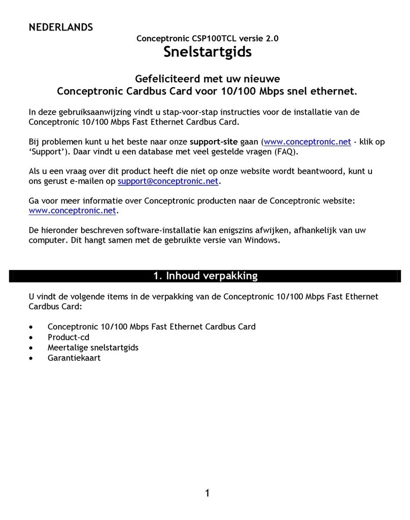 Conceptronic CSP100TCL Version 2.0 Quick installation guide