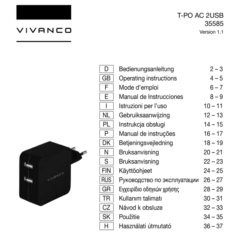 Vivanco 35585 operating instructions