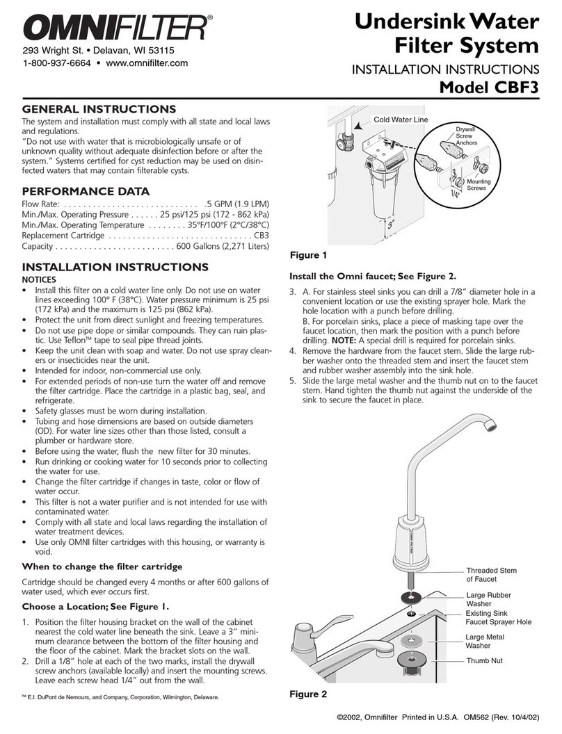 Omnifilter CBF3 B Series User manual