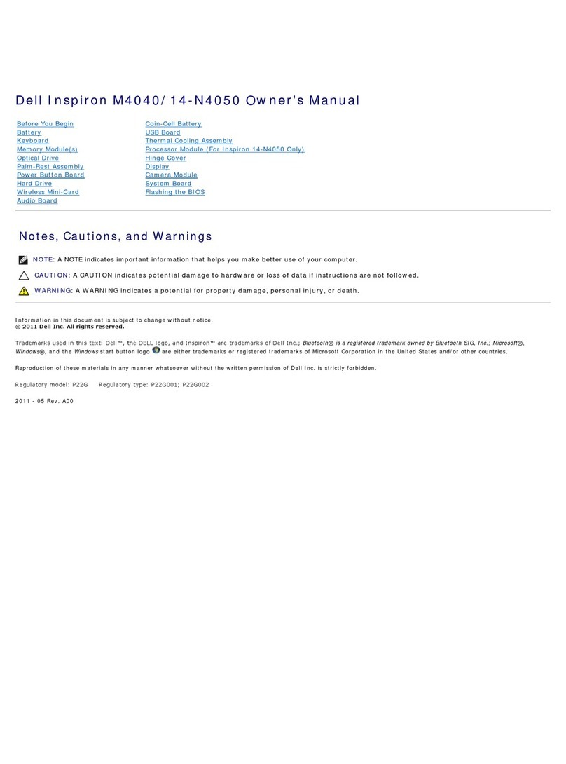 Dell inspiron M4040/14-N4050 User manual