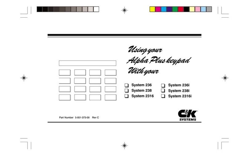 C & K Systems Alpha Plus User manual