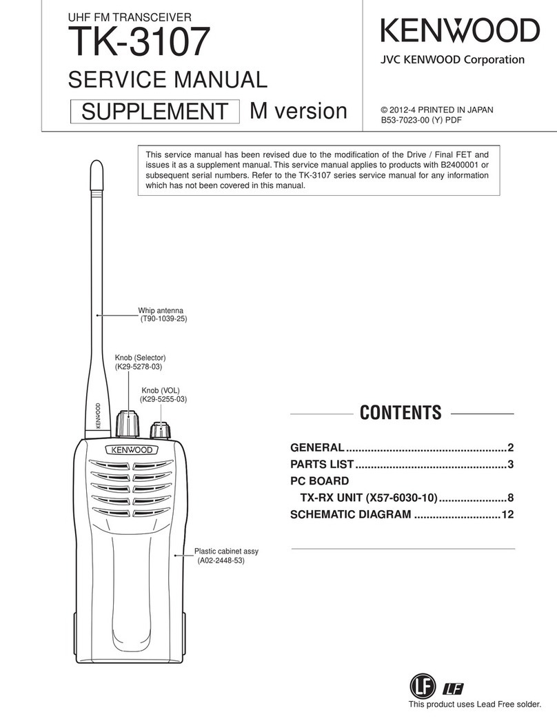 Kenwood TK-3107 User manual