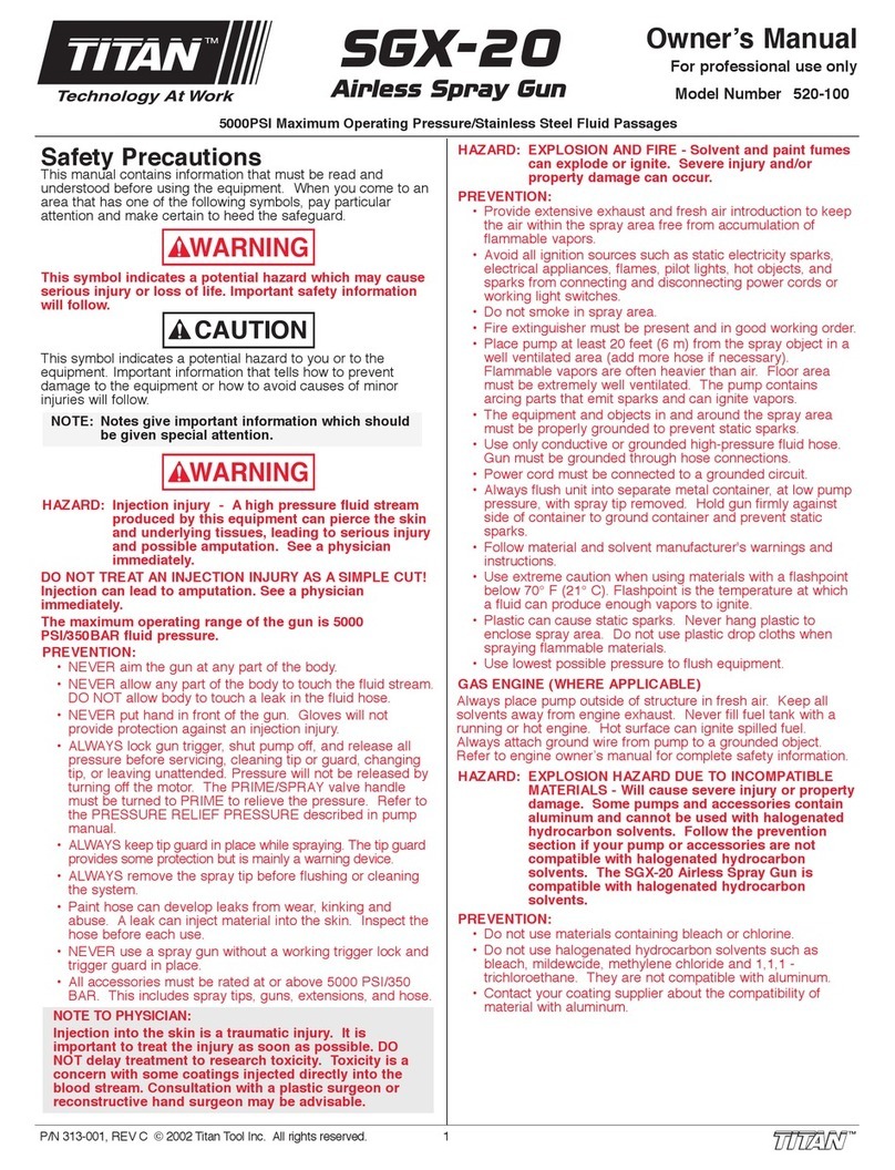 Titan SGX-20 owner's manual