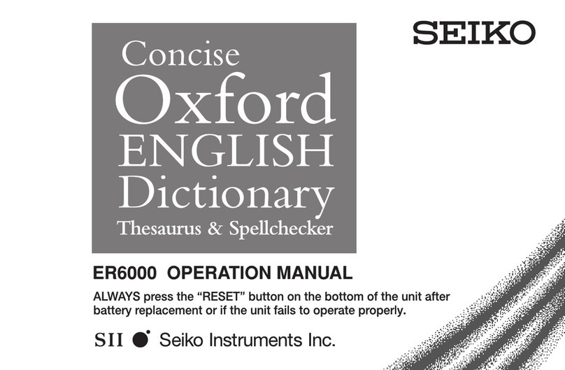 Seiko ER6000 Operation manual