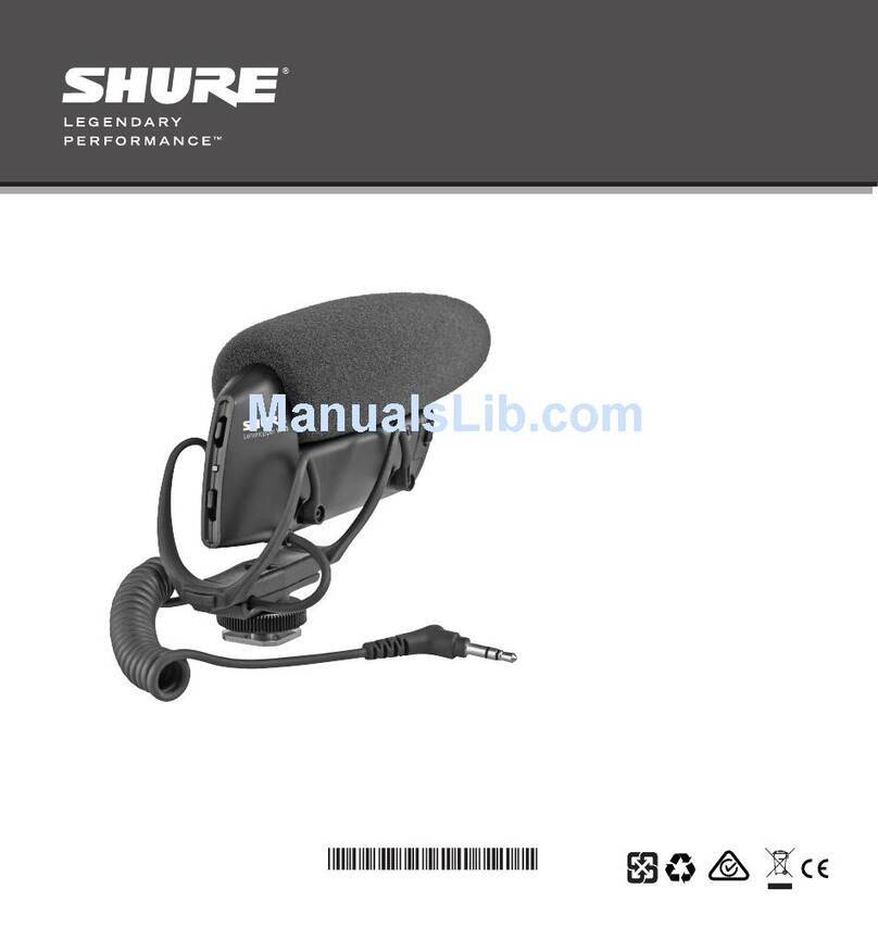 Shure VP83 User manual