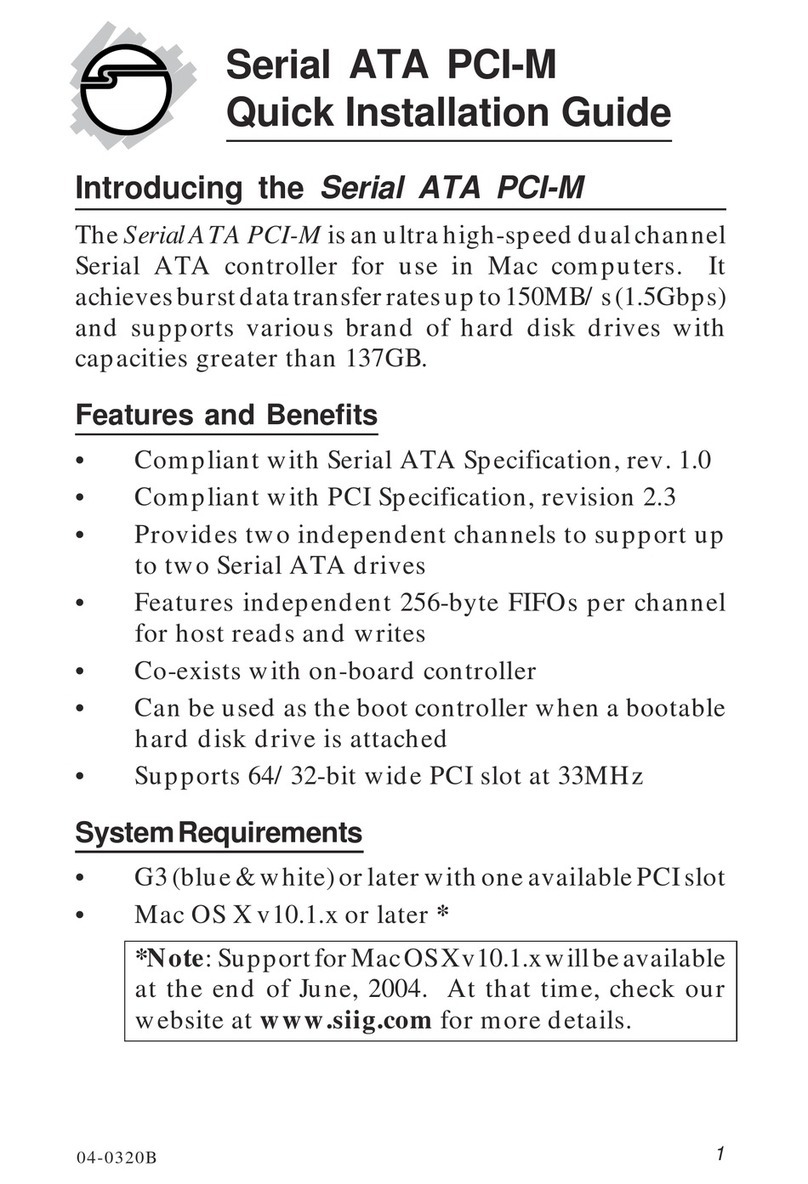 SIIG SIISCSATM12 User manual