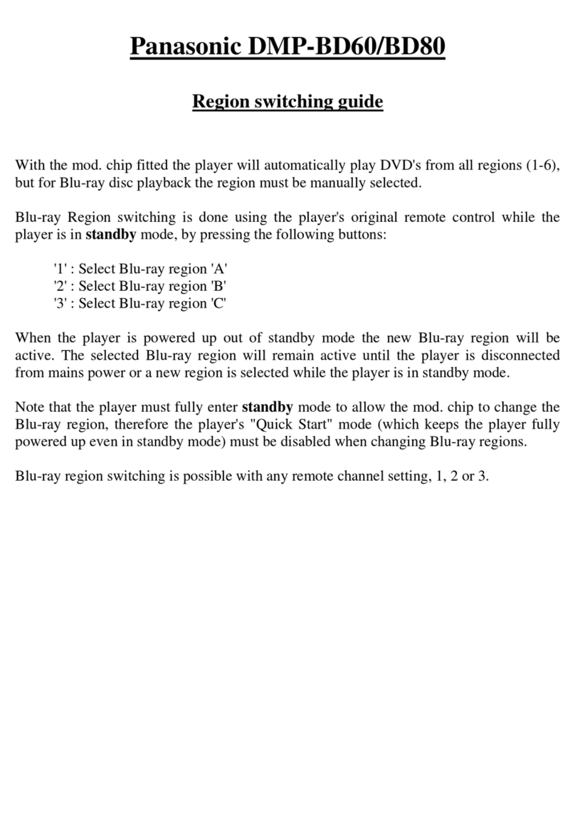 Panasonic DMP-BD60 - Blu-Ray Disc Player User manual