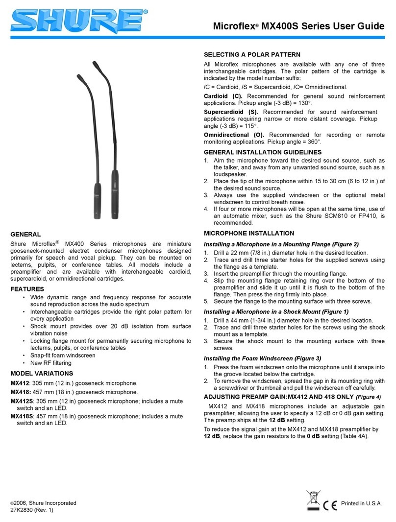 Shure Microflex MX400S user guide