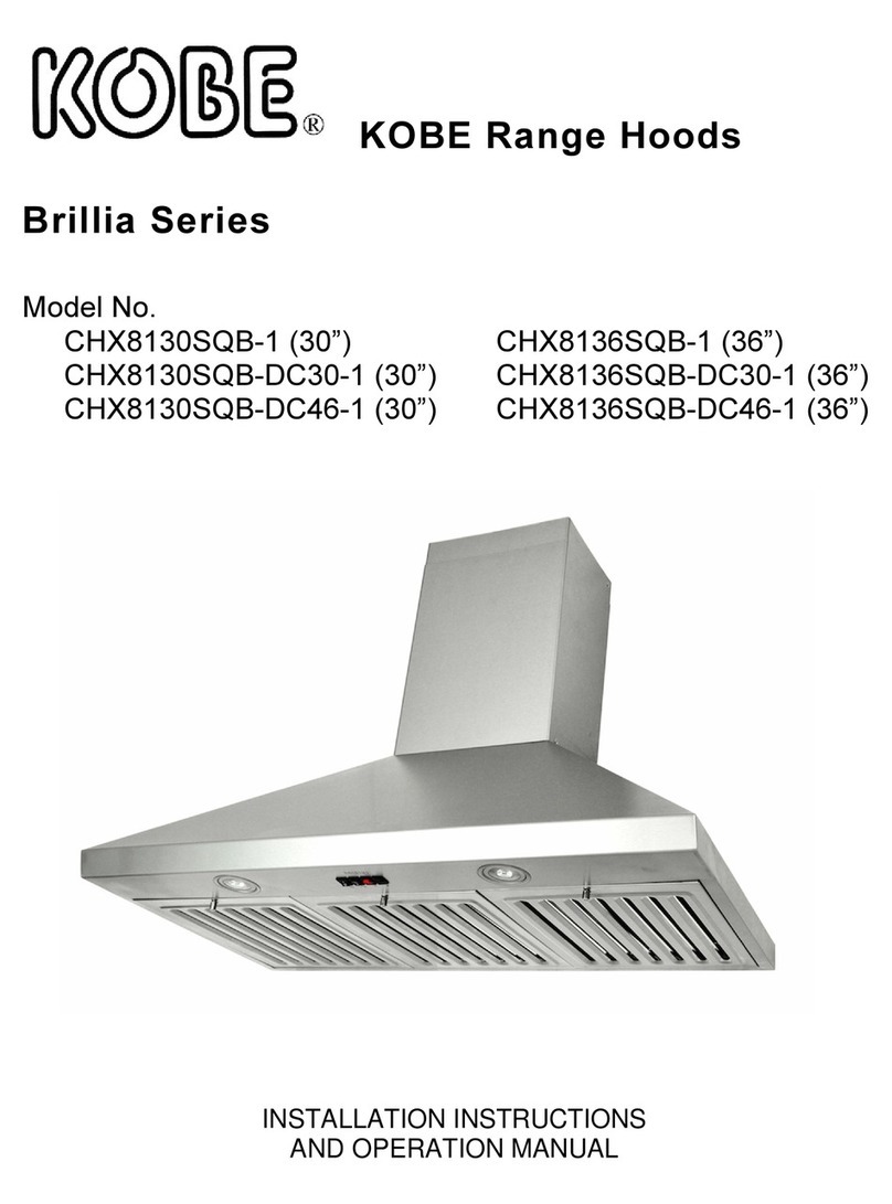 KOBE Brillia Series Installation instructions and operation manual
