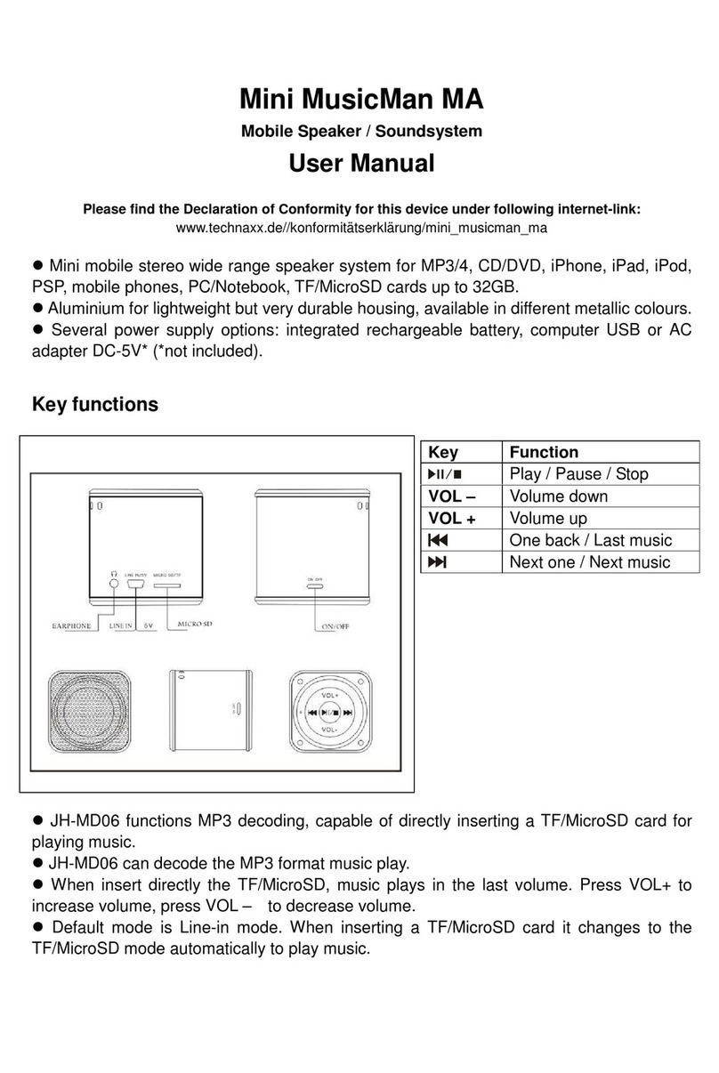 Technaxx Mini MusicMan MA User manual