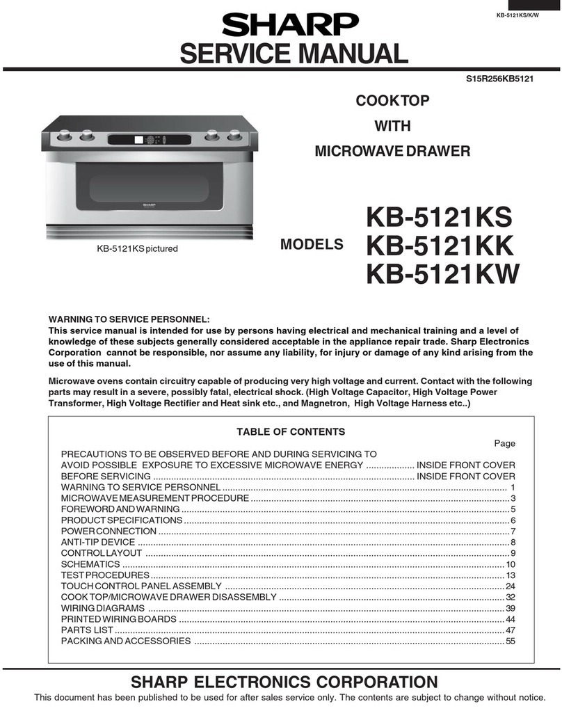 Sharp KB5121KS - Cooktop+Microwave Drawer Combination... User manual