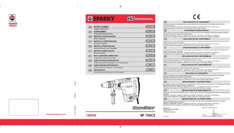 Sparky Group BP 750CE User manual Sparky Group BP 750CE User manual